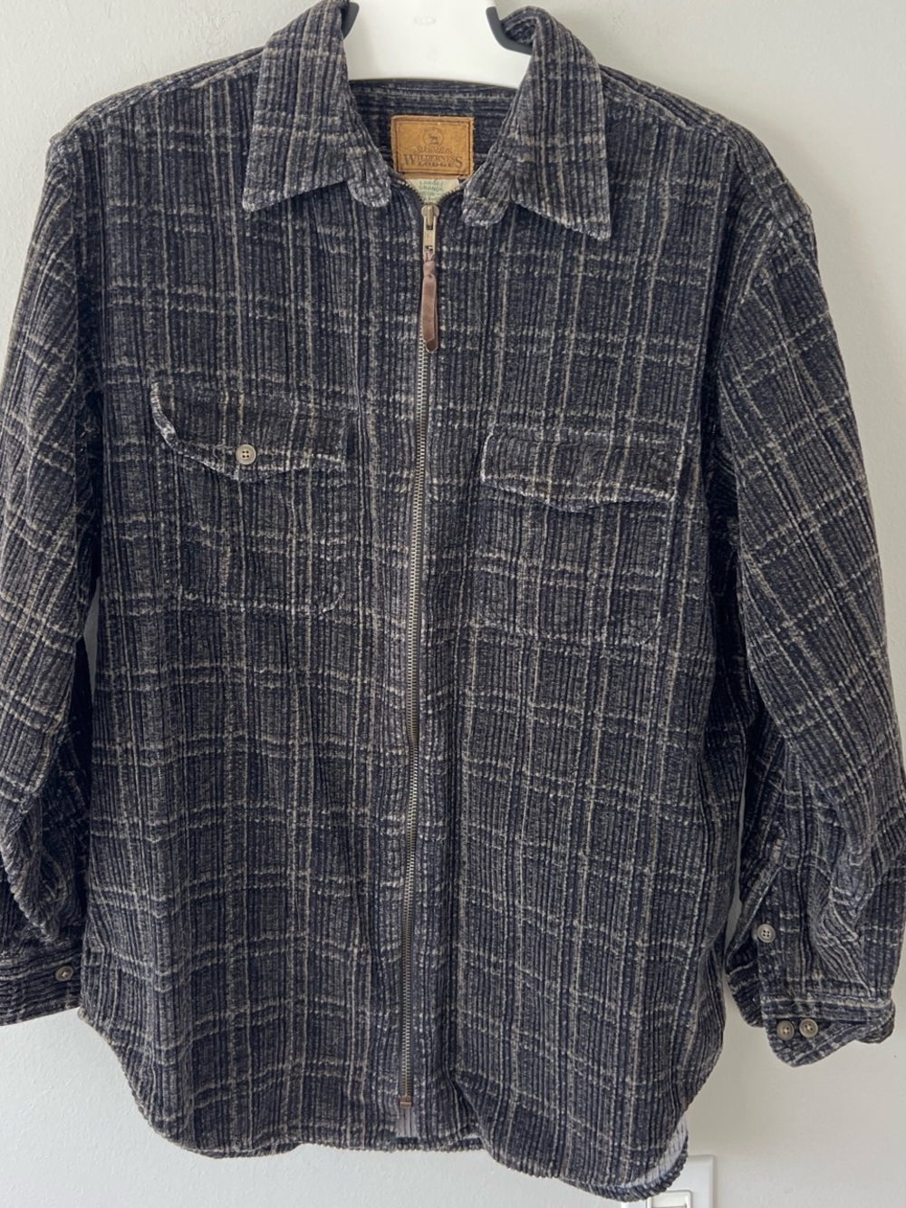 Vintage St. John's Bay Black Plaid Lightweight Shirt Jacket